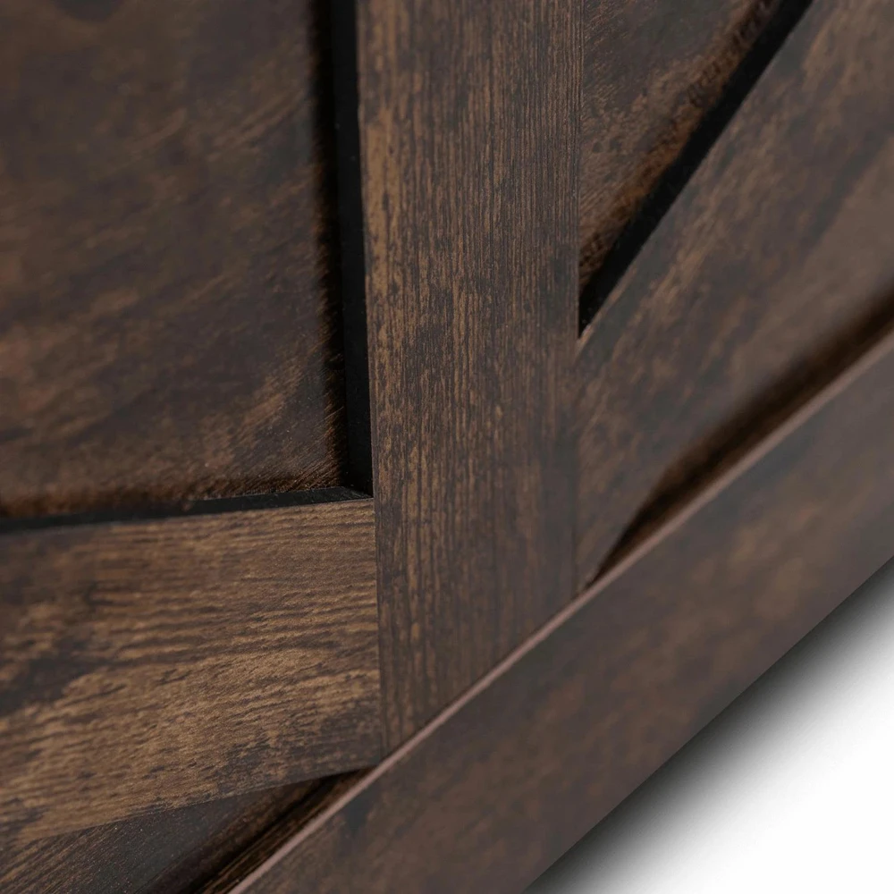 Mebel Elite Batų spintelė su sėdimąja dalimi MARGOT, 100 cm, rustikinio ąžuolo spalvos