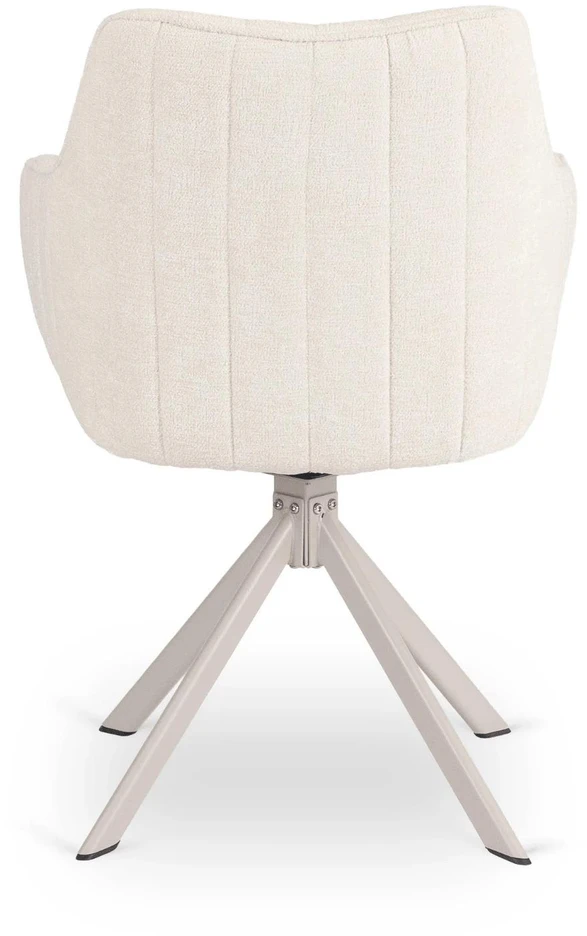 Fotelis Mebel Elite Besisukanti kėdė BAJA, pasukama 180°, kreminė