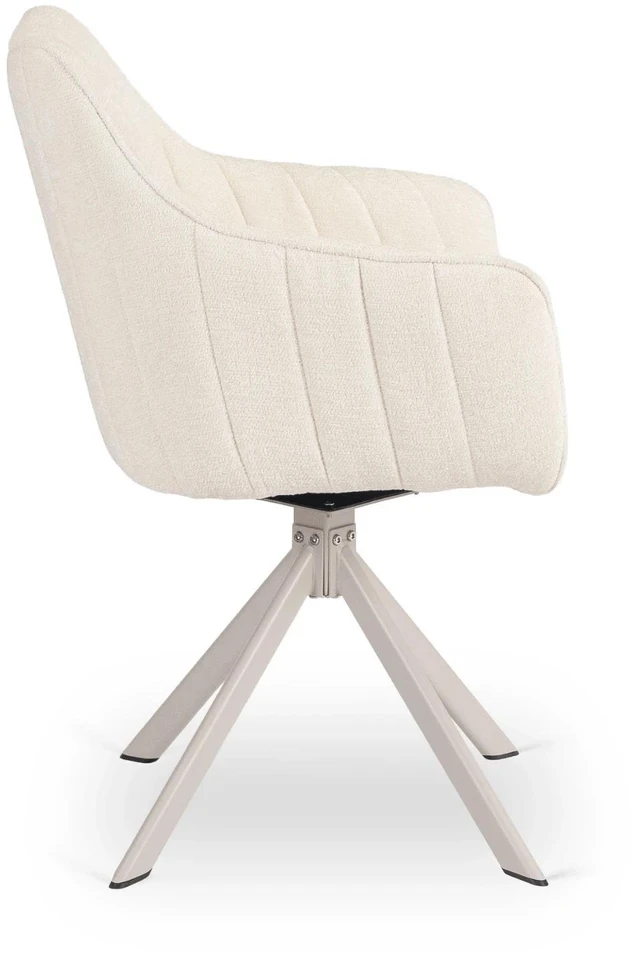 Fotelis Mebel Elite Besisukanti kėdė BAJA, pasukama 180°, kreminė