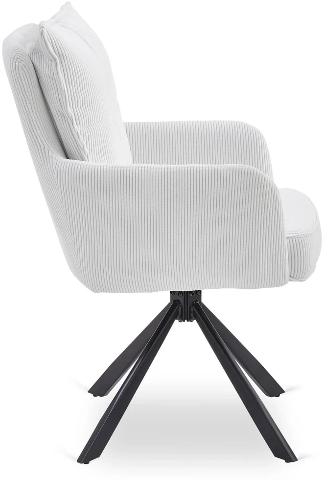 Mebel Elite Besisukanti kėdė CITY, 180° pasukimas, 63 × 93 cm, kreminė