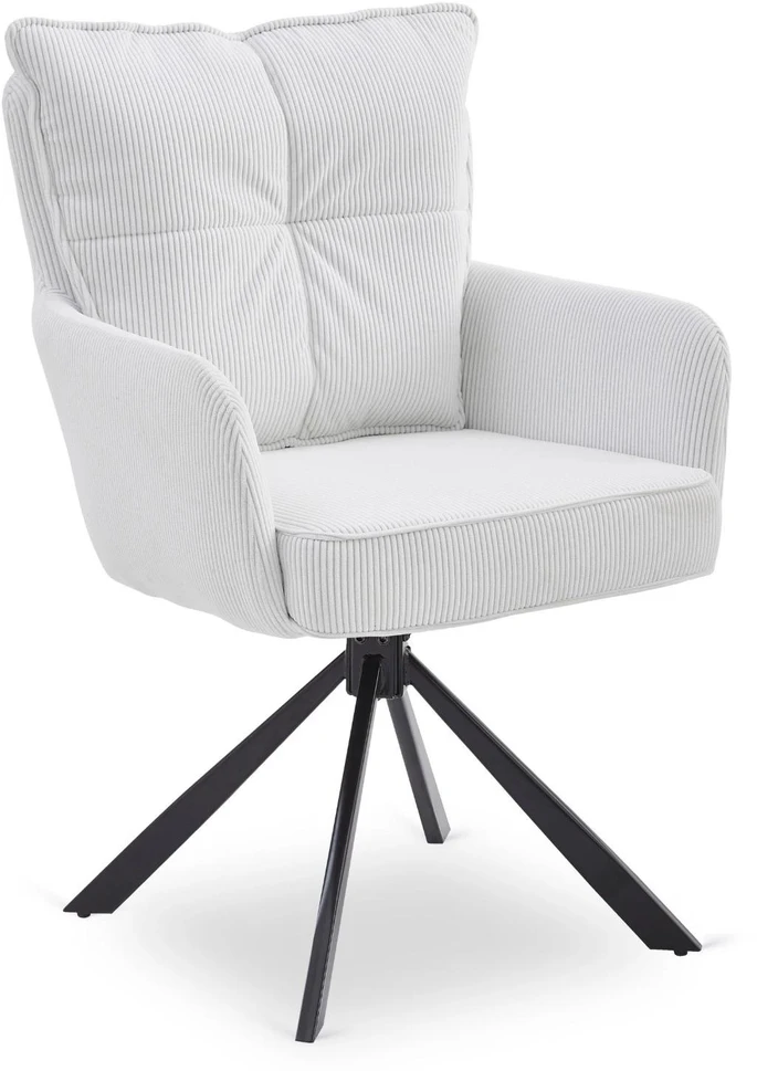 Mebel Elite Besisukanti kėdė CITY, 180° pasukimas, 63 × 93 cm, kreminė