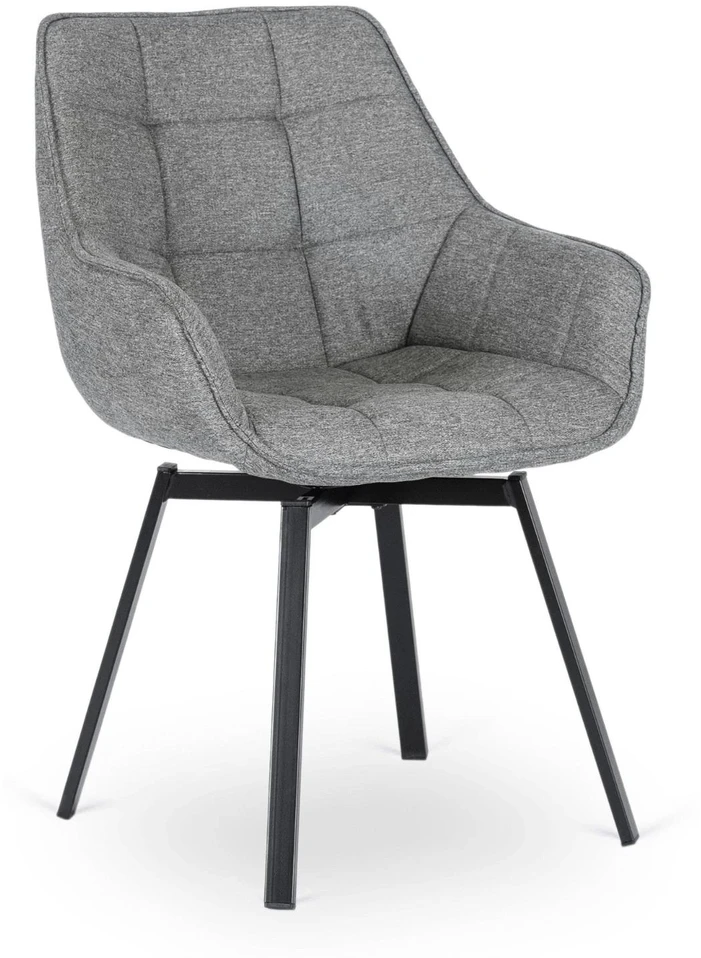 Mebel Elite Besisukanti kėdė LUNA 2, 57 × 57 × 90 cm, pilka