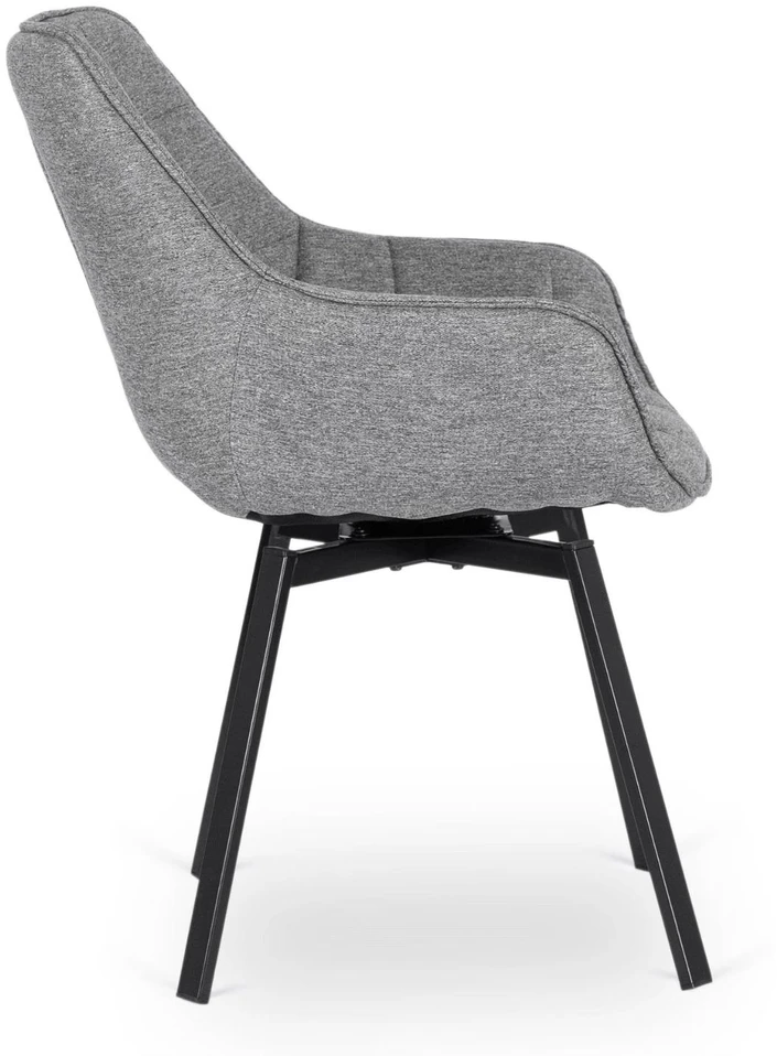 Mebel Elite Besisukanti kėdė LUNA 2, 57 × 57 × 90 cm, pilka