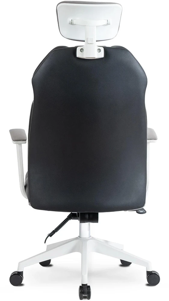 Mebel Elite Biuro kėdė DUNCAN, ergonominė, sukama, 72 × 65 × 134 cm, pilka / juoda