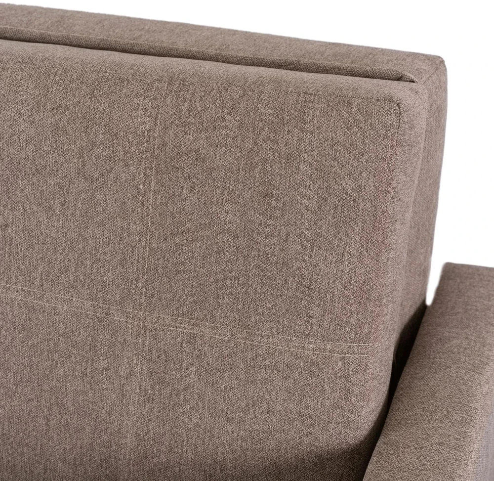 Mebel Elite Dvivietis fotelis-lova MILAN 2, 135 × 110 × 95 cm, smėlio spalvos