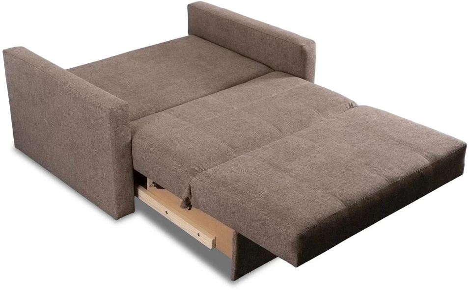 Mebel Elite Dvivietis fotelis-lova MILAN 2, 135 × 110 × 95 cm, smėlio spalvos
