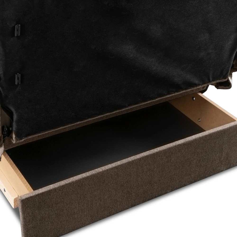 Mebel Elite Dvivietis fotelis-lova MILAN 2, 135 × 110 × 95 cm, smėlio spalvos