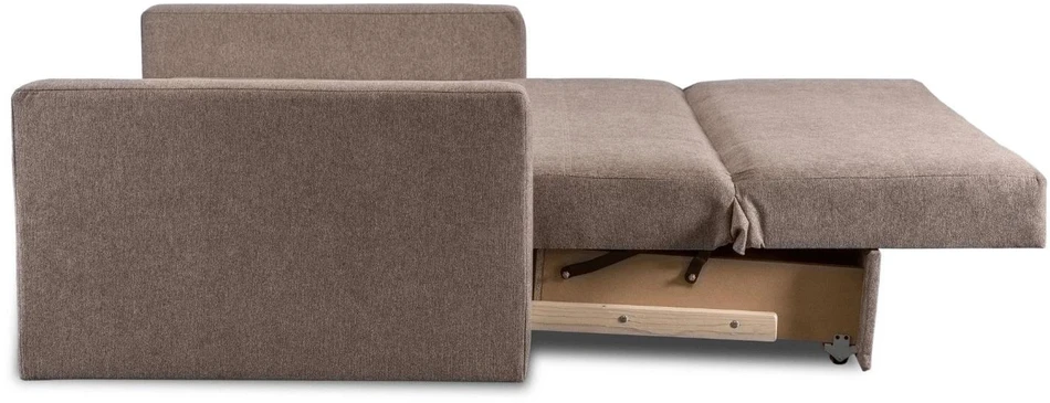Mebel Elite Dvivietis fotelis-lova MILAN 2, 135 × 110 × 95 cm, smėlio spalvos