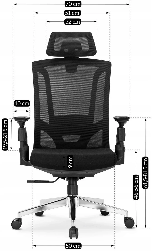 Mebel Elite Ergonominė biuro kėdė WILLY, juoda