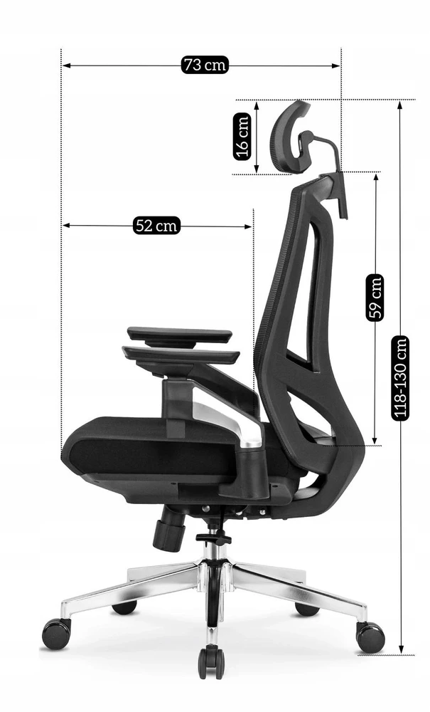 Mebel Elite Ergonominė biuro kėdė WILLY, juoda