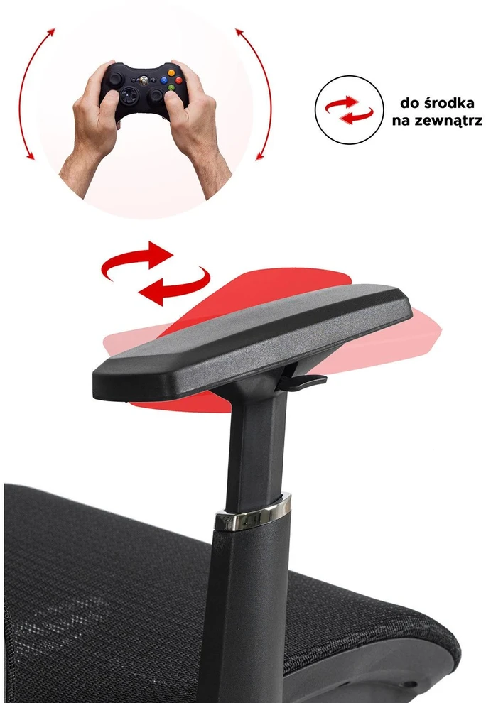 Mebel Elite Ergonominė pasukama kėdė LITOS, 126 kg, juoda