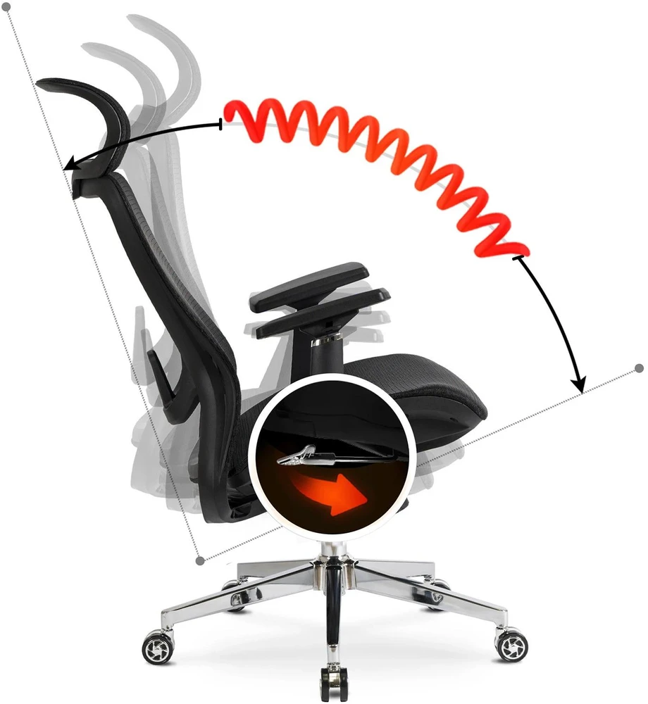 Mebel Elite Ergonominė pasukama kėdė LITOS, 126 kg, juoda