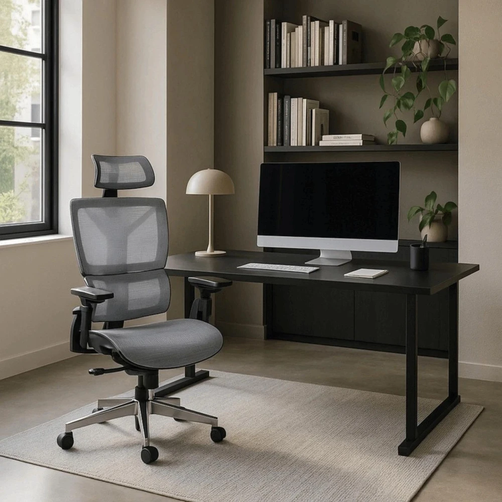 Mebel Elite Ergonominė pasukama kėdė MARTIN su TILT mechanizmu, pilka