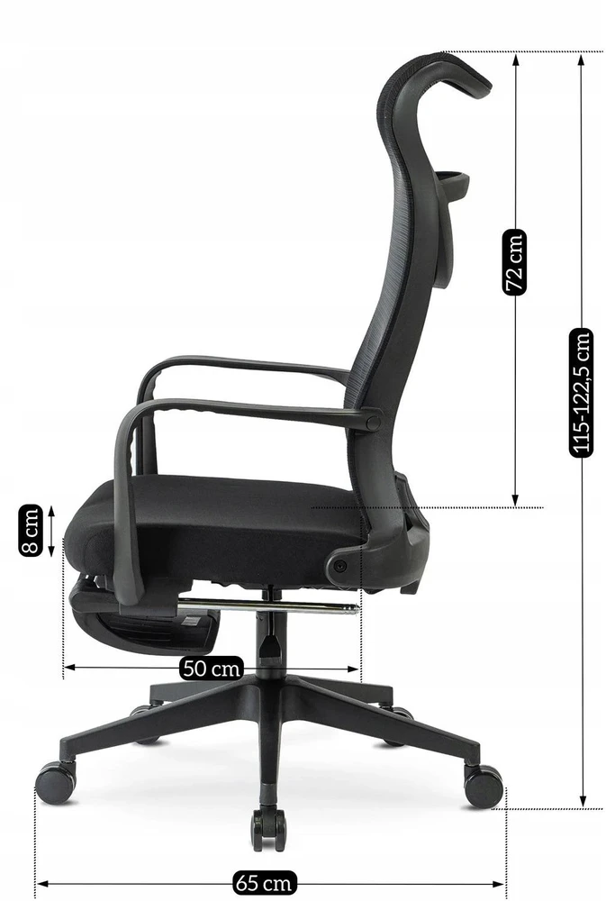 Mebel Elite Ergonominė sukamoji kėdė ACTON, juoda