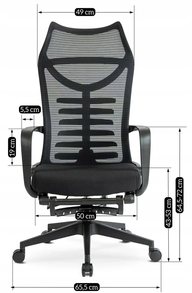 Mebel Elite Ergonominė sukamoji kėdė ACTON, juoda