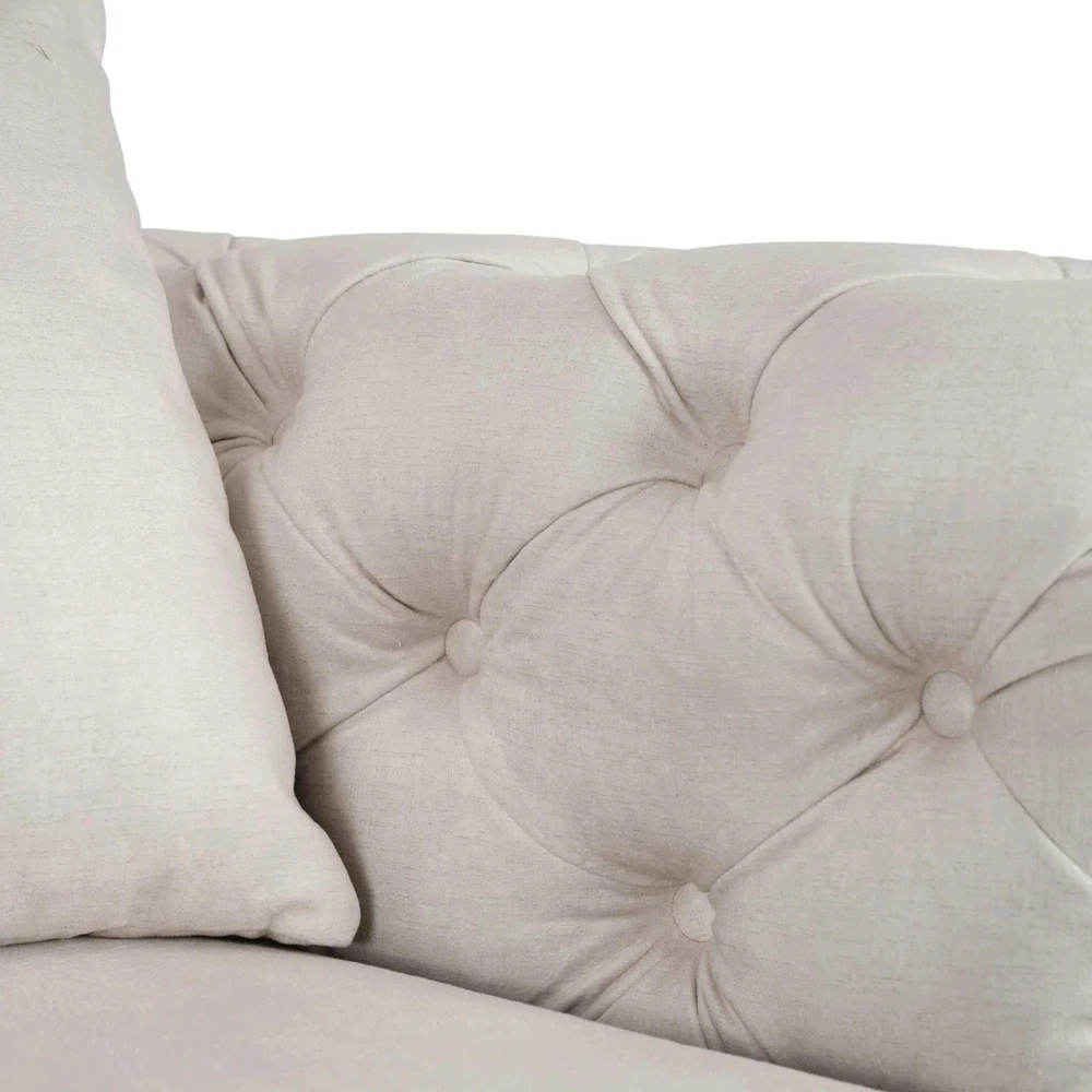 Sofa Mebel Elite Fotelis SORRENTO 1S, veliūrinis, 110 × 96 cm, kreminis