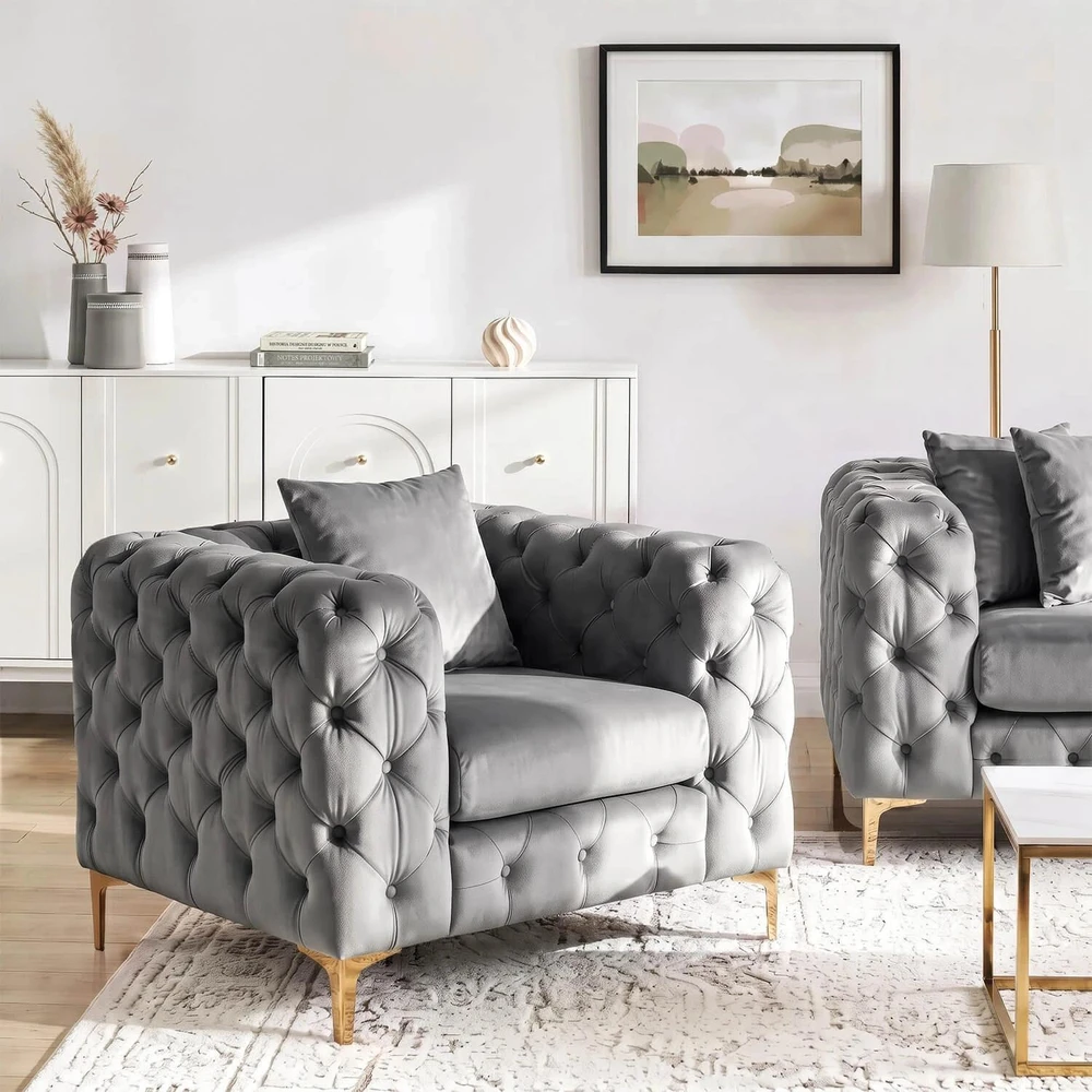 Sofa Mebel Elite Fotelis SORRENTO 1S, veliūrinis, 110 × 96 cm