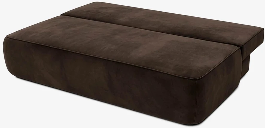 Mebel Elite Išskleidžiama sofa ARVETO, 207 cm, ruda, veliūrinė