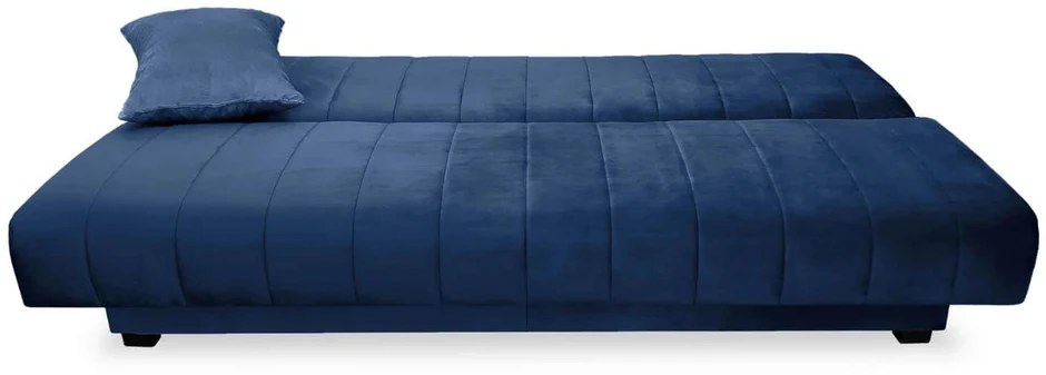 Mebel Elite Išskleidžiama sofa-lova, 191 cm, veliūrinė, tamsiai mėlyna