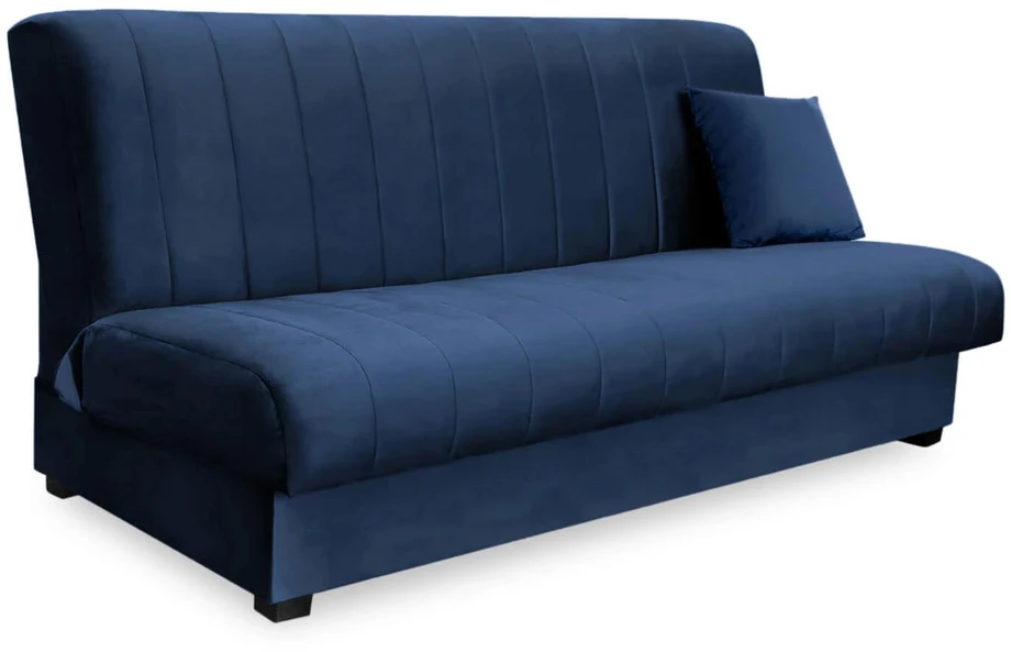 Mebel Elite Išskleidžiama sofa-lova, 191 cm, veliūrinė, tamsiai mėlyna
