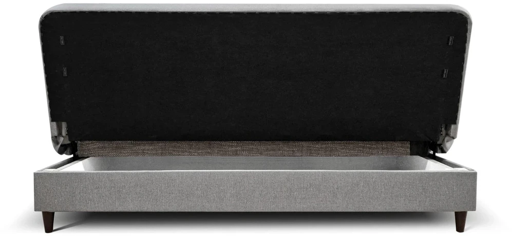 Mebel Elite Išskleidžiama sofa-lova ARUBA, 188 cm, pilka