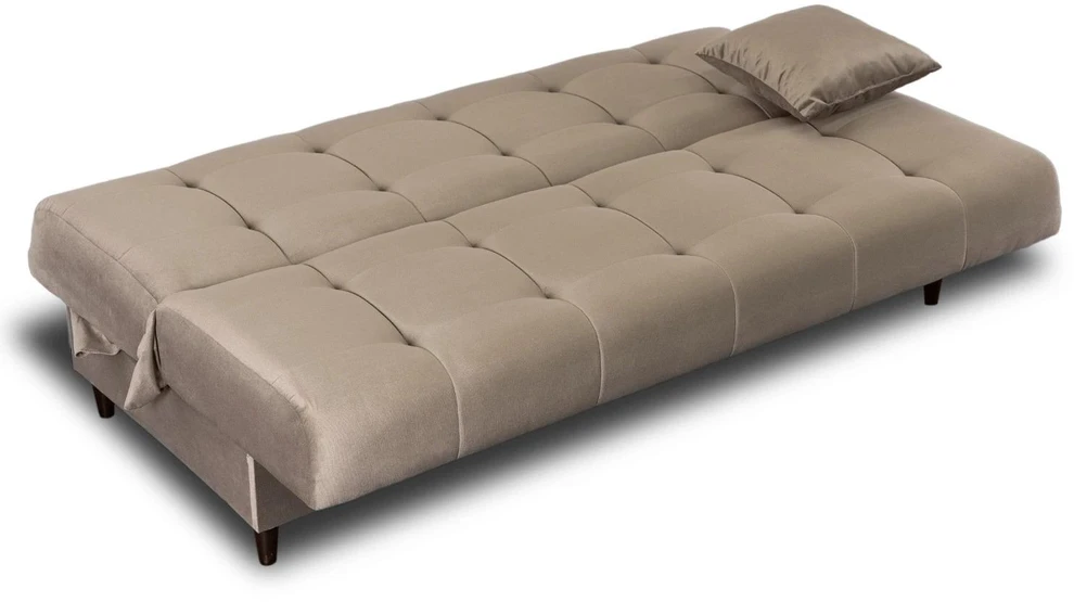 Mebel Elite Išskleidžiama sofa-lova LIMA, 186 cm, smėlio spalvos