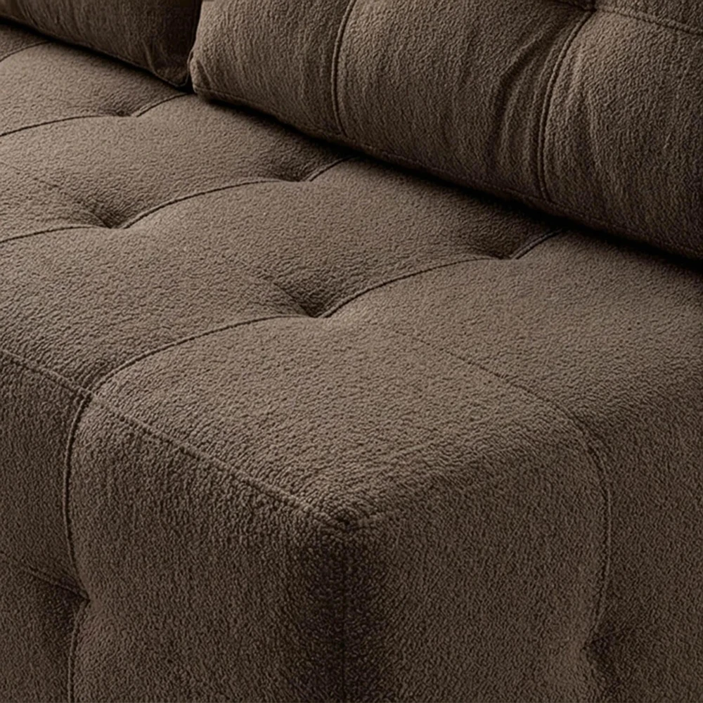 Mebel Elite Išskleidžiama sofa-lova MORANA, 197 × 142 cm miegamasis paviršius, ruda