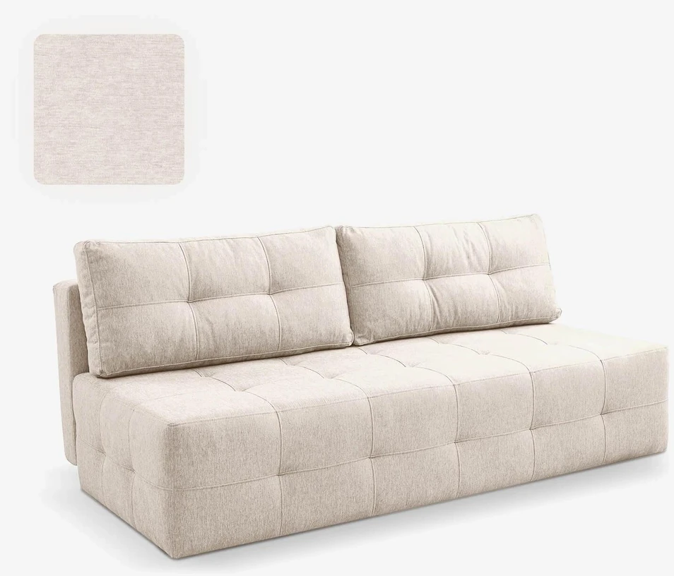 Mebel Elite Išskleidžiama sofa-lova MORANA, 197 cm, kreminė