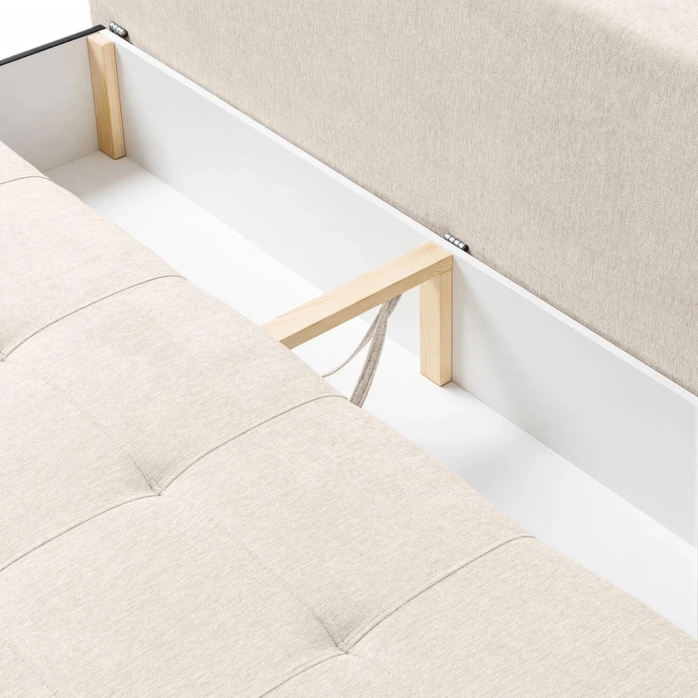 Mebel Elite Išskleidžiama sofa-lova MORANA, 197 cm, kreminė