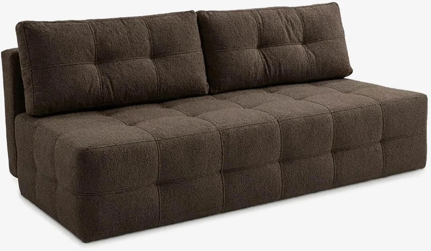 Mebel Elite Išskleidžiama sofa-lova MORANA, 197 × 142 cm miegamasis paviršius, ruda