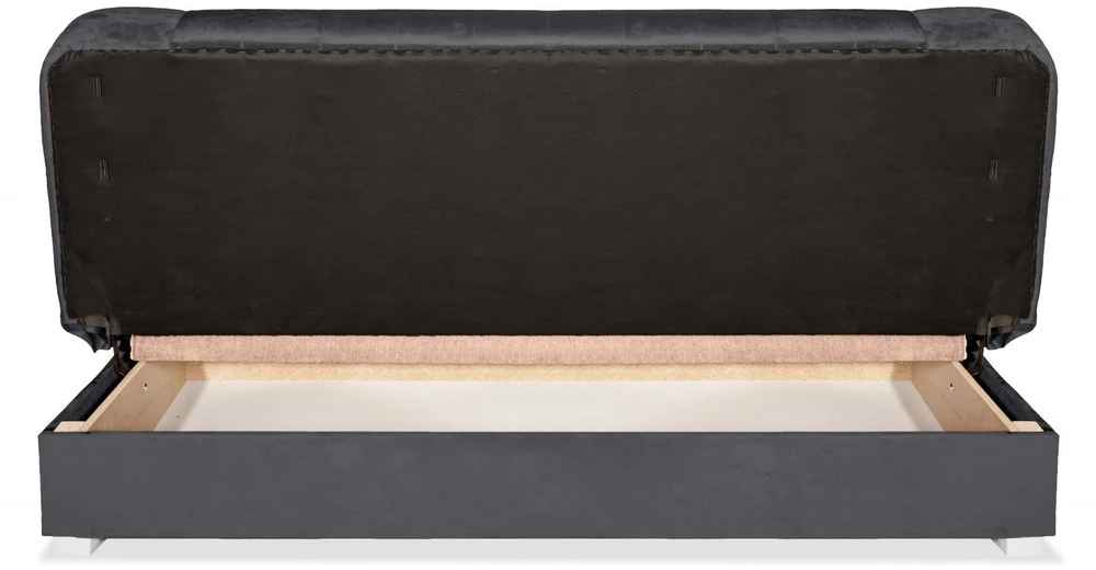 Mebel Elite Išskleidžiama sofa-lova PIANO 2 su patalynės dėže, 117 × 190 cm