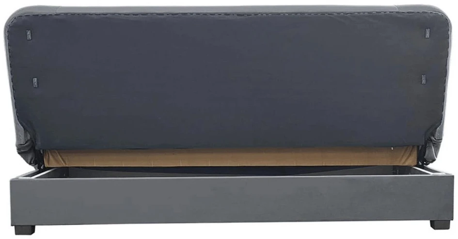Mebel Elite Išskleidžiama sofa-lova PIANO, 190 cm, pilka, veliūrinė
