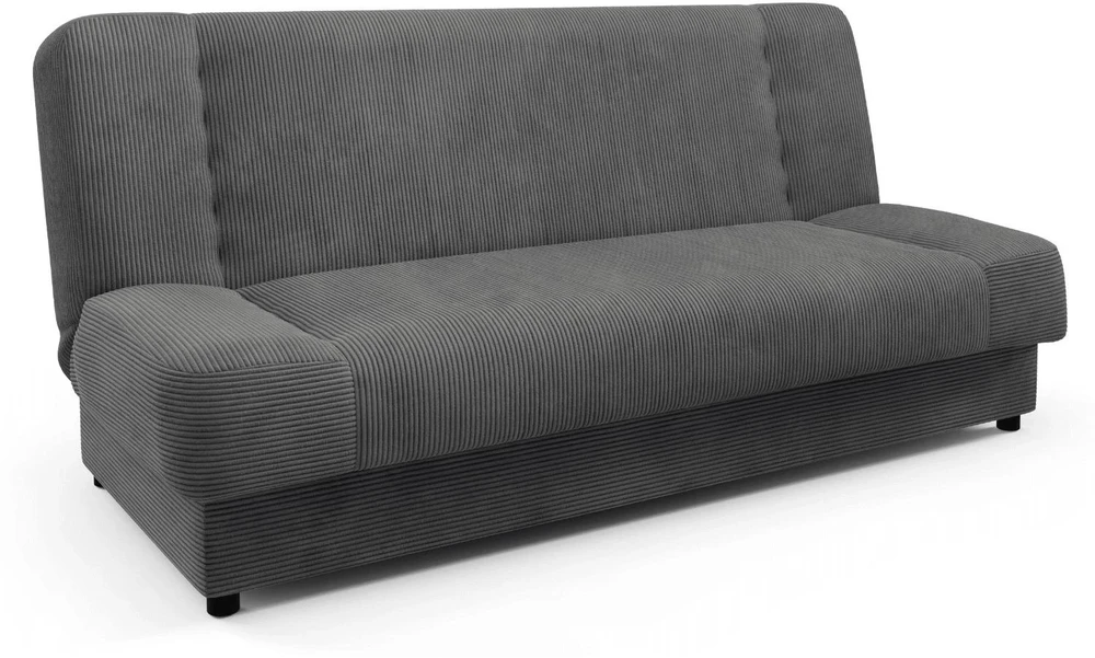 Mebel Elite Išskleidžiama sofa-lova PIANO, 190 cm, tamsiai pilka, velvetino