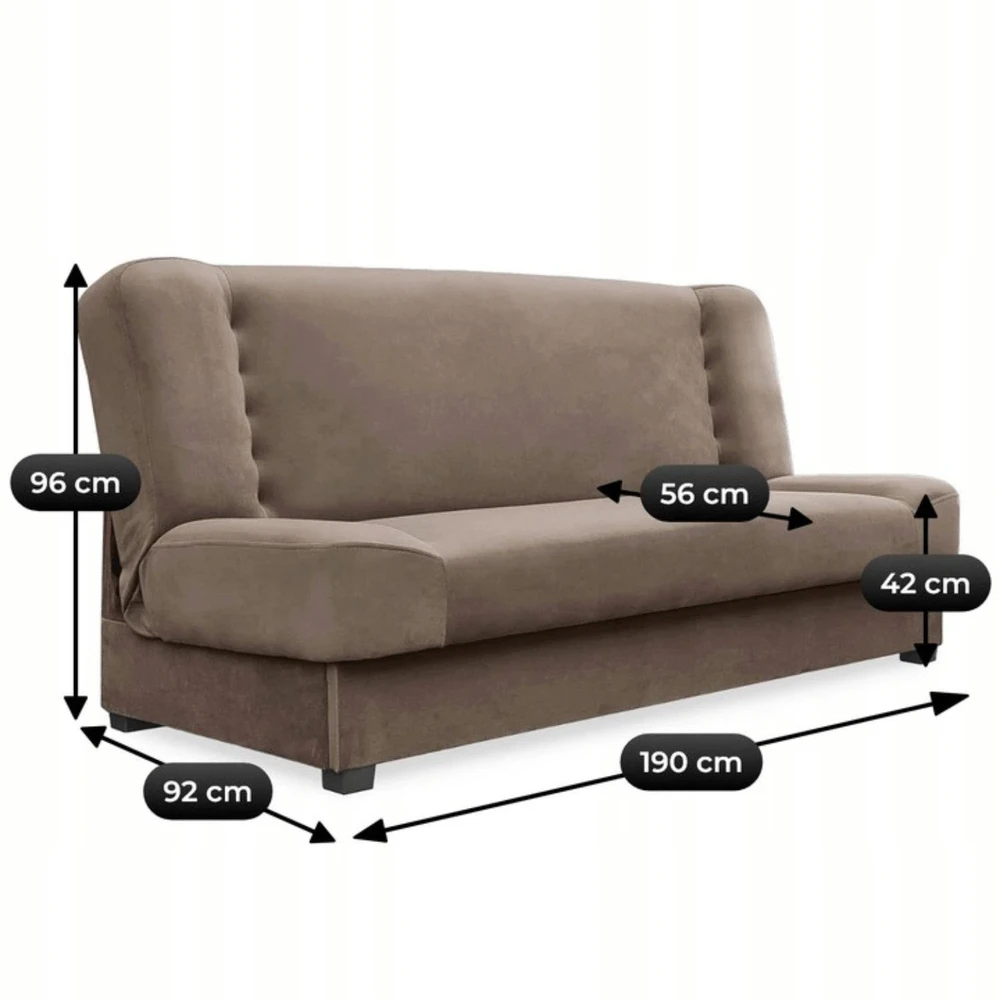 Mebel Elite Išskleidžiama sofa-lova PIANO, 2 vnt., smėlio spalvos