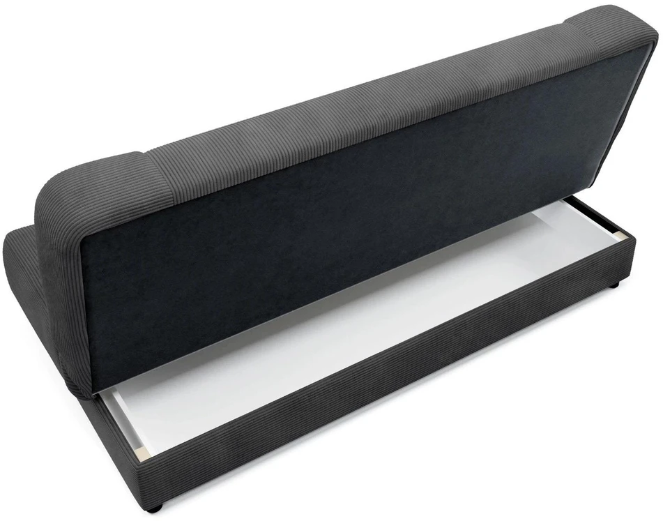 Mebel Elite Išskleidžiama sofa-lova PIANO, 190 cm, tamsiai pilka, velvetino