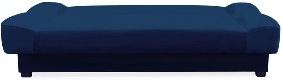 Mebel Elite Išskleidžiama sofa-lova PIANO su patalynės dėže, 190 × 92 cm, tamsiai mėlyna
