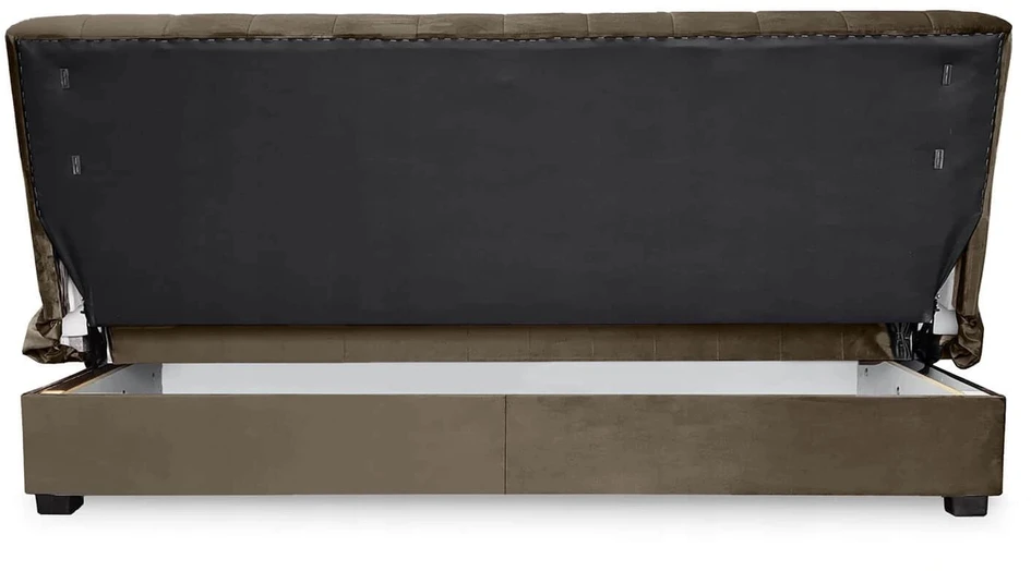Mebel Elite Išskleidžiama sofa-lova SIGMA, 191 cm, smėlio spalvos
