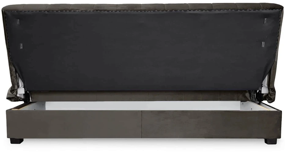 Mebel Elite Išskleidžiama sofa-lova SIGMA, 191 cm, pilka