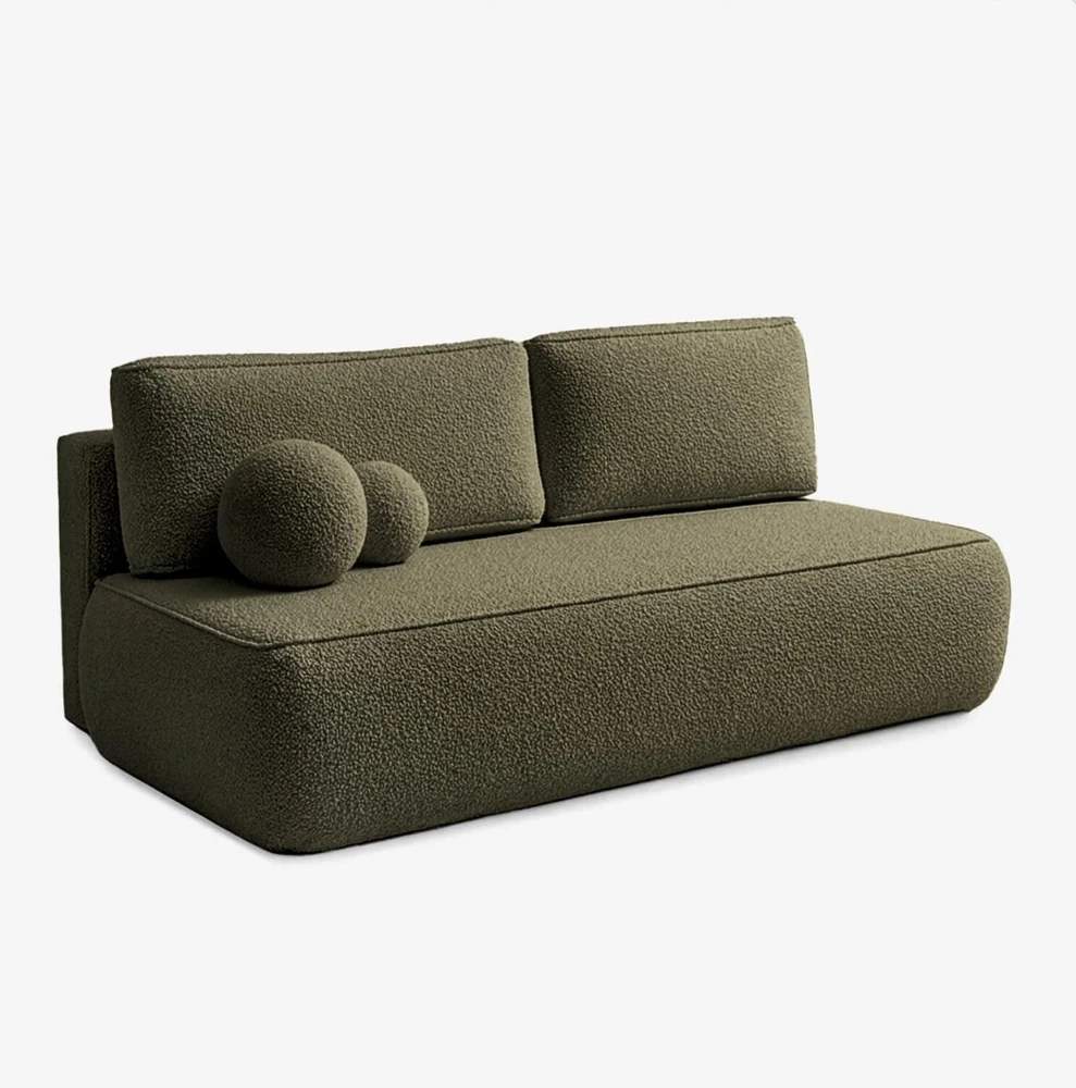 Mebel Elite Išskleidžiama sofa-lova su DL mechanizmu, 207 cm, žalia