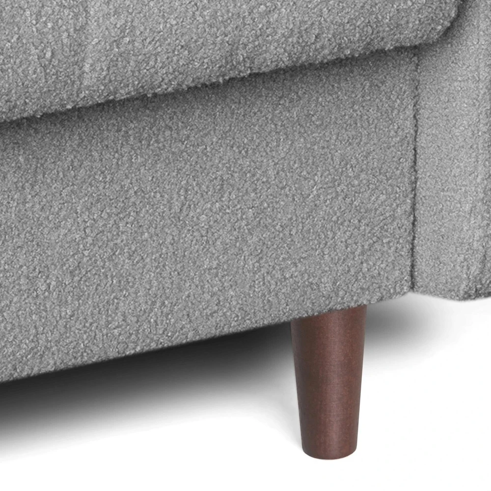 Mebel Elite Išskleidžiama sofa-lova TIVOLI, 198 cm, pilka bouclé