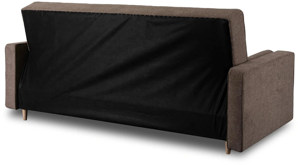 Mebel Elite Išskleidžiama sofa MALTA su patalynės dėže, 215 × 92 cm, ruda