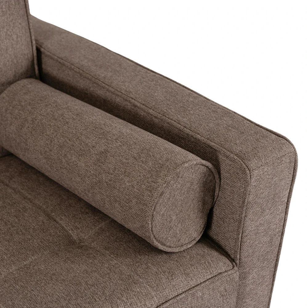 Mebel Elite Išskleidžiama sofa MALTA su patalynės dėže, 215 × 92 cm, ruda