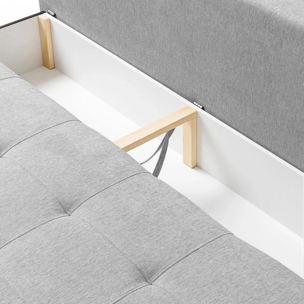 Mebel Elite Išskleidžiama sofa MORANA, 197 × 96 cm, pilka