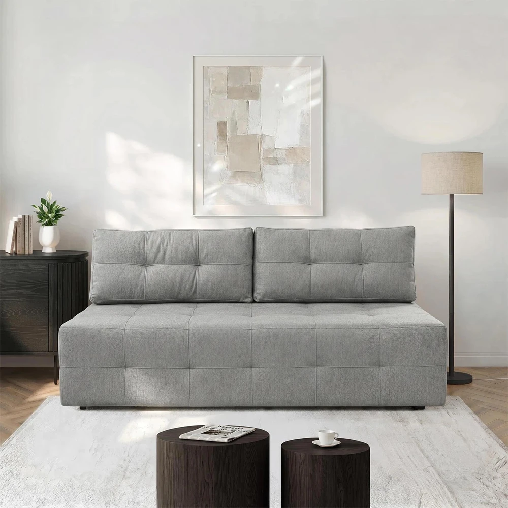 Mebel Elite Išskleidžiama sofa MORANA, 197 × 96 cm, pilka