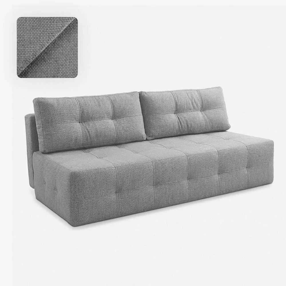 Mebel Elite Išskleidžiama sofa MORANA, pilka, šenilinė