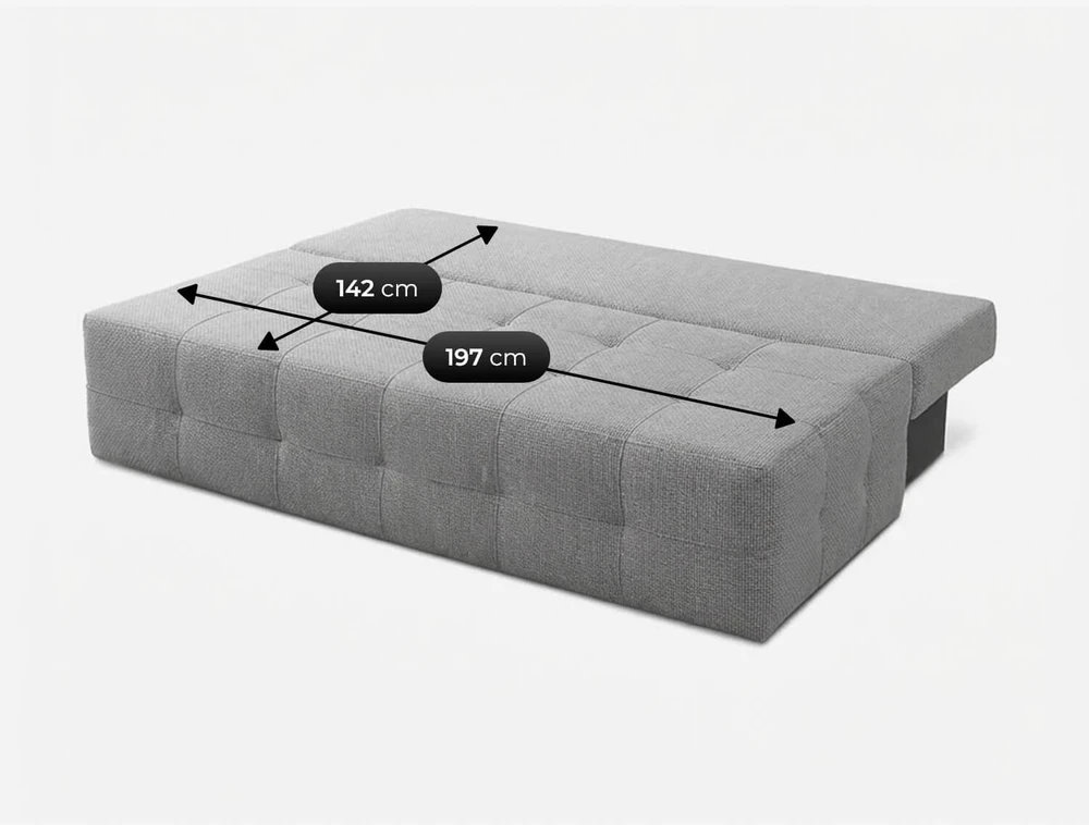 Mebel Elite Išskleidžiama sofa MORANA, pilka, šenilinė