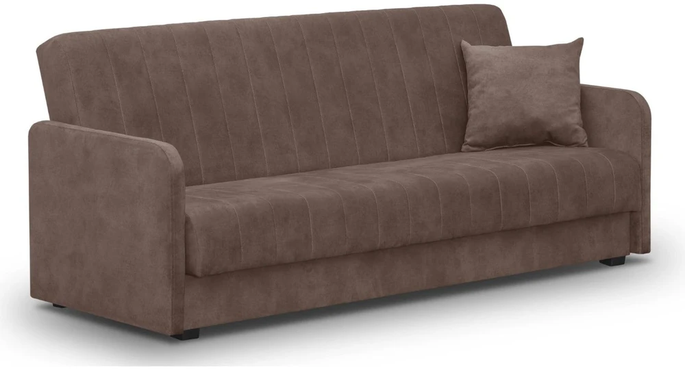Mebel Elite Išskleidžiama sofa PORTO, miegamoji dalis 114 × 186 cm, ruda