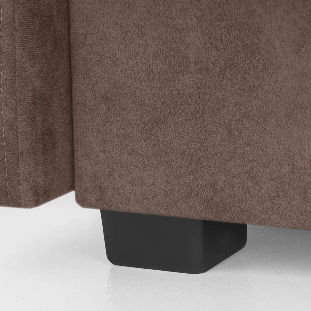 Mebel Elite Išskleidžiama sofa PORTO, miegamoji dalis 114 × 186 cm, ruda