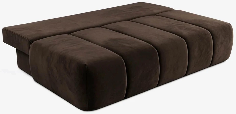 Mebel Elite Išskleidžiama sofa SARIA, 207 cm, ruda, veliūrinė