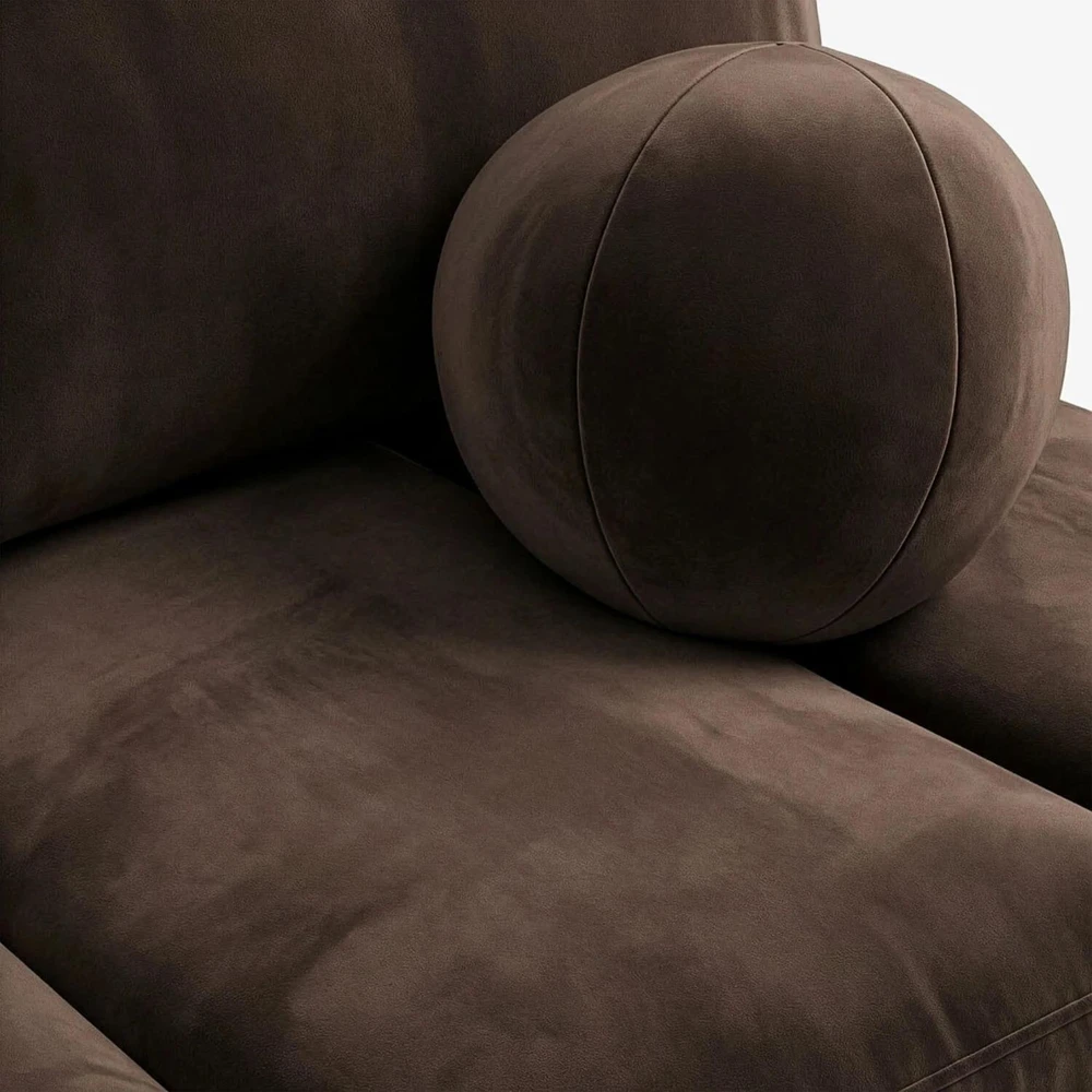 Mebel Elite Išskleidžiama sofa SARIA, 207 cm, ruda, veliūrinė